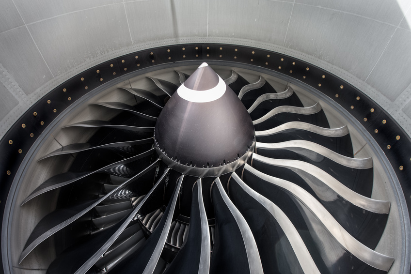 Jet engine close up